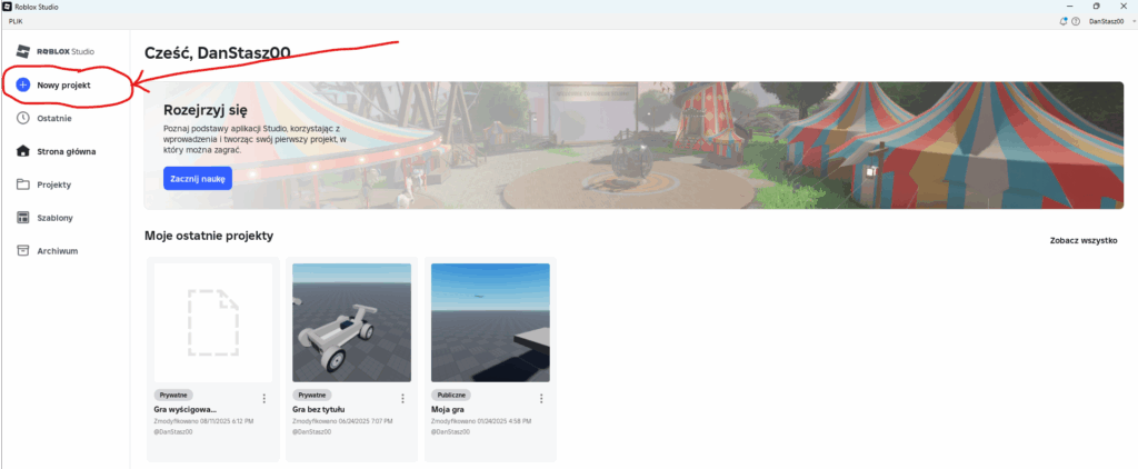 Tworzenie gry w Roblox Studio